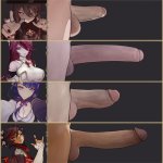 pointy bean candace genshin impact fischl genshin impact hu tao genshin impact raiden shogun rosaria genshin impact xinyan genshin impact genshin impact highres long image 6futa breasts chart dark-skinned female dark skin