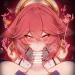 futa with female genshin impact raiden shogun yae miko rikuguma
