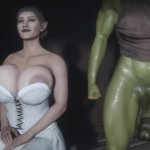 3D Futanari Orc Fucks Dickgirl In Anal And Cum
