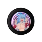 Brand New Universal Anime Hentai Car Horn Button Black Steering Wheel