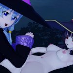 FUTA KONOSUBA MEGUMIN X WANDERING WITCH ELAINA 3D HENTAI