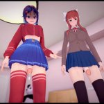 Futa Mita and Futa Monika male taker pov