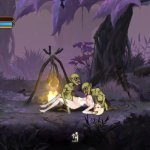 Pretty blonde has sex with goblins man in new hentai porn game watch online