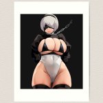 sexy hentai waifu 2B Hot Boobs Yorha NieR Automata Sticker Art Print for Sale by Corelli87