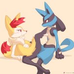 Braixen x Lucario comic porn