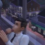 Futa gets her cock sucked under desk at work