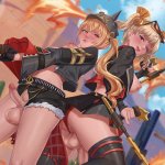 Lucy x Burnice futa by ExLicru on Newgrounds