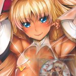 aoi nagisa metalder futaba lili ramses lilith-soft taimanin series tentacle and witches highres photo medium 1girl bare shoulders blonde hair blue eyes blush breasts curvy dakimakura medium dark-skinned female dark skin female
