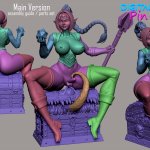 FUTA Shadowheart and Mimic NSFW version with Miniatures COMBO PACK 3D File for 3D printingCults