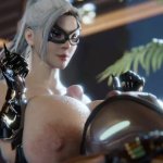Big Boobed Black Cat Girl Titty Fucked by Huge Cock Futa