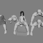 Sadako Figure Flat chestbig boobsbig ass futa mode STL File for 3D printingCults