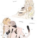 eardoor 1022 aglaea honkai: star rail cipher honkai: star rail honkai: star rail honkai series absurdres highres 1futa 1girl animal ears cat ears cat girl cat tail futa with female futanari heavy