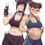 chun-li and han juri street fighter and 1 more drawn by speedl00ver