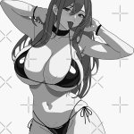 Lewd anime girl hentai manga ecchi waifu titties ass gray tone Sticker for Sale by ArthurPoe
