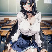 Classroom Teacher Morino Yuuko Tentacle and witches AI Art