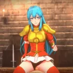 Azura riding hard in cowgirl position