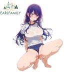 EARLFAMILY 5.1 Hoshino Ai Waifu Anime Car Stickers Sexy Girl Hentai Decals