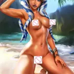 Ahsoka Tano Hentai Big Boobs Print Canvas Anime Sexy Nake Lady HD Painting Poster Living Room Bedroom Handing Picture 60x90cm