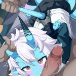 zenless zone zero soukaku 2boys arms behind back ass