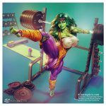 She-Hulk futa pinup by KJimmy on Newgrounds