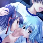 Three hot hentai girls sharing one hard cock together