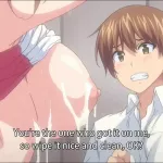 Sporty hentai teen with huge tits has a pervy guy suck out her nipples