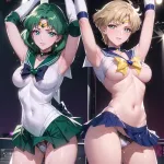 AI generated sailor moon tenou harukakaiou michirusailor uranussailor neptune hentai pictures by sailor ojisan about nobra skirt