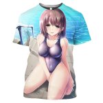 Girls Bikini T-shirts Women Men 3D Print Sexy Female Cartoon Figure T Shirt Hentai Anime Shirt Beach Harajuku Clothes kopen vanaf een prijs van 7.35
