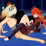 xilonen x mavuika love one another Genshin Impact 3d Yuri lesbian hentai