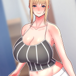 Busty blonde teacher uses her huge tits to give a boobjob in sex comics