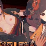 Genshin Impact Chiori3D Hentai-animatie. Vingeren handjob blowjob seks