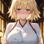 Brazos Cruzados Pechos Grandes Avergonzada Hentai IA