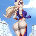 Yu Takeyama Mount Lady exhibe sa croupe moulée de salope