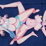 Katsuragi and Yomi Engage in Intense Lesbian Play in the Pool.
