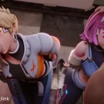 D Va Tracer Take Turns Getting Face Fucked in Overwatch Hentai