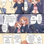 A story about a futanari witch who summons her past self with summoning magic and has