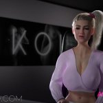 3D futa boss fucking a futanari babe on a job interview