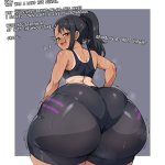 monkechrome nagatoro hayase don039t toy with me miss nagatoro ai-assisted highres tagme 1girl ass black hair breasts brown eyes exercising from behind huge ass humiliation looking back ponytail small breasts smug solo