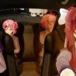 Hentai: DDLC girls stinking up the car