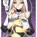 orouu aponia honkai series honkai impact 3rd light brown hair highres 1girl bare shoulders black nails blush breast curtains breasts brown hair dress english text extra arms extra hands eyeshadow fingering gesture