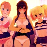 MIKO HANA AND YURIA ALL WANT YOUR DICK MIERUKO-CHAN HENTAI
