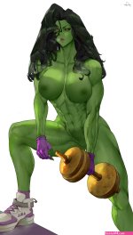 Nude She-Hulk By Araneesama