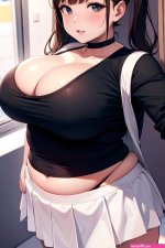 Anime Chubby Small Tits 18 Age Seductive Face Brunette Pigtails Hair Style Light Skin Film Photo Strip Club Close Up View Bathing Mini Skirt 3674292125439240349