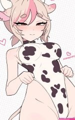 Rule 34 Cow print body suit