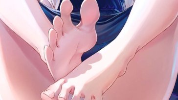 Feet licking hentai