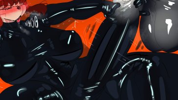 Futa latex suit cum hentai