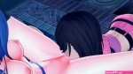 Aqua rubs Kiaris pussy before they take turns eating pussy