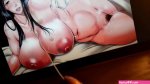 Cumming on a big titted hentai MILF Toguchi Masaya