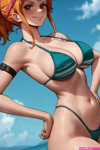 Sexy Nami in bikini at the beach