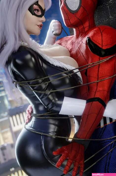 Spider man black cat hentai